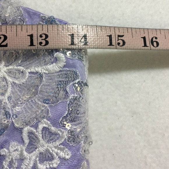 GIRL'S PARTY DRESS SZ 10-11 Y pink purple tulle sequin embroidered NEW B30 - Picture 6 of 7